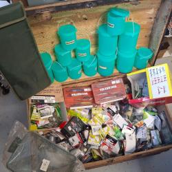 MATERIEL DE PECHE DIVERS + CANNES + MOULINETS + EPUISETTES