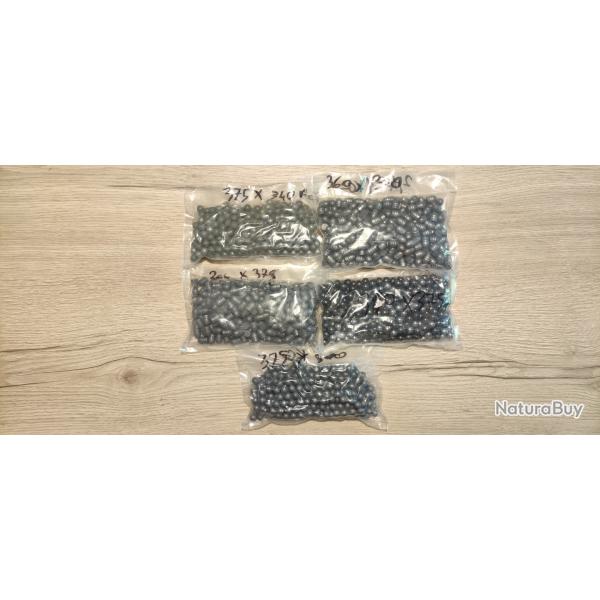 Balles plomb cal 375
