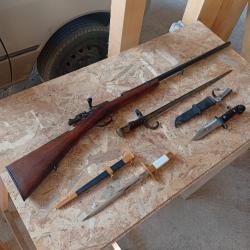 Lot Fusil, Poignard, Ba&iuml;onnettes