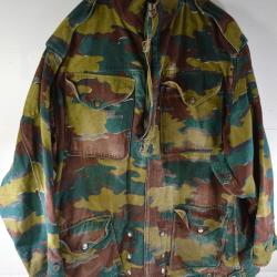 Veste / blouson de saut Arm&eacute;e Belge parachutiste. ABL CAUVIN 1969 CONGO Belge Smock