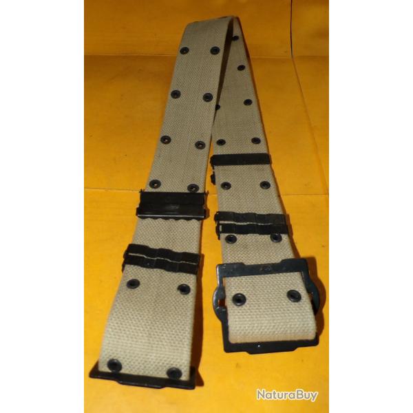 CEINTURON EN TISSU COULEUR SABLE DE FABRICATION ACTUELLE, LONGUEUR MAXIMALE 110 CM LARGEUR 55 MM , E