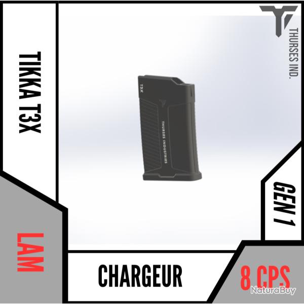 chargeur t3 tikka T3X LA magnum 8 coups Thurses Industries