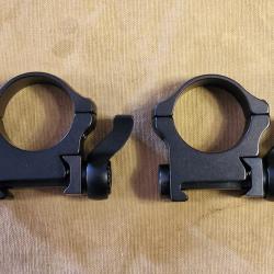 Colliers bas RECKNAGEL 26mm serrage &agrave; levier pour rail Picatinny/Weaver HILMAR SUPER DESTOCK !!!