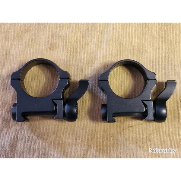 Colliers bas RECKNAGEL 26mm serrage � levier pour rail Picatinny/Weaver HILMAR SUPER DESTOCK !!!