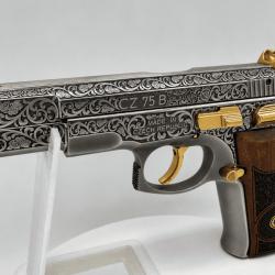 PISTOLET CZ 75B FULL ENGRAVING OR 24 CT