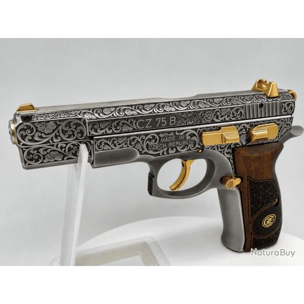 PISTOLET CZ 75B FULL ENGRAVING OR 24 CT