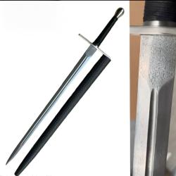 &Eacute;p&eacute;e m&eacute;di&eacute;vale en acier Damas - Lame haut de gamme, extr&ecirc;mement tranchante