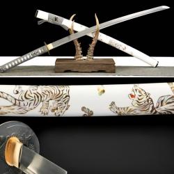 Katana Tigre des Neiges - Acier 1095 Battle Ready