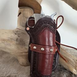 Holster cuir Colt SAA 1873 ou r&eacute;pliques &agrave; canon 4''3/4 droitier N&deg;16