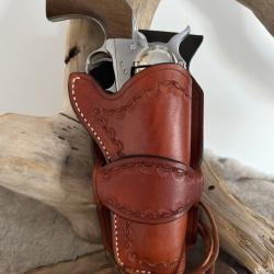 Holster cuir Colt SAA 1873 ou r&eacute;pliques &agrave; canon 4''3/4, droitier N&deg;21