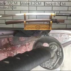 Katana en acier 1095 - Battle Ready - Robuste et extr&ecirc;mement tranchant