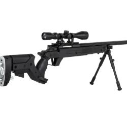 Replique Longue 6Mm Sa-S13 Core Sniper Avec Bipied Et Lunette Noire