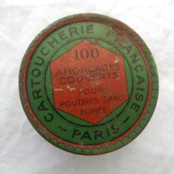 ancienne bo&icirc;te d'amor&ccedil;ages G&eacute;velot pour 87 cartouches de fusil de collection