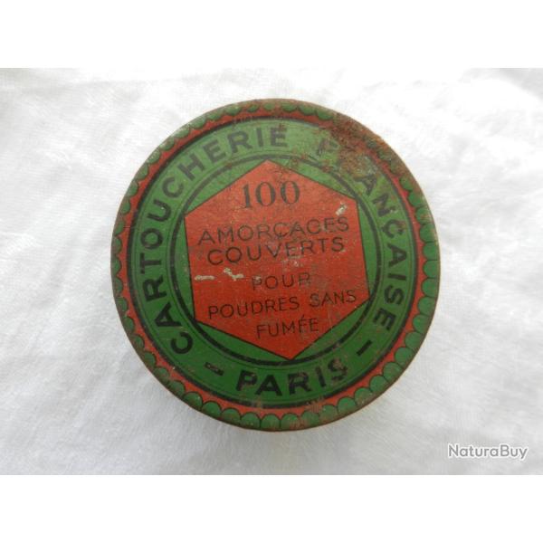 ancienne bo�te d'amor�ages G�velot pour 87 cartouches de fusil de collection