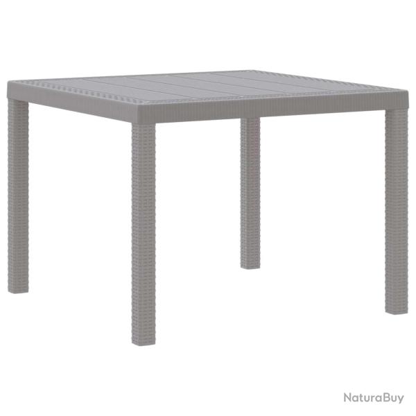 Table de Jardin Gris clair 100 x 100 x 73 cm polyrotin