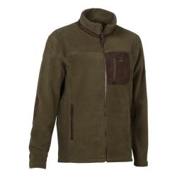 Blouson Polaire PERCUSSION norway  kaki &eacute;cusson sanglier