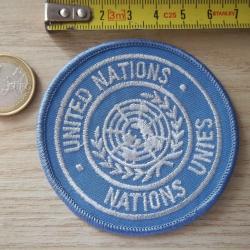 &eacute;cusson ONU Organisation des Nations Unies insigne tissu