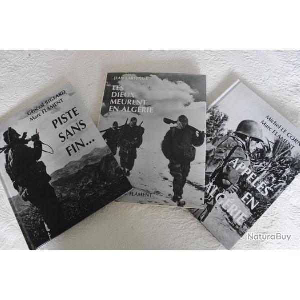 Lot 3 livres photos guerre d'Alg�rie