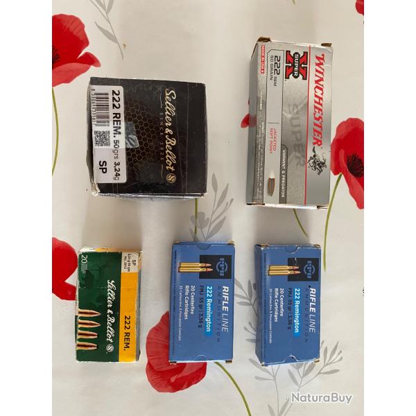 Balle. Calibre 222. 178 balles