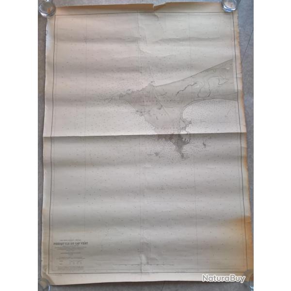 Ancienne carte maritime Presqu'�le du Cap Vert