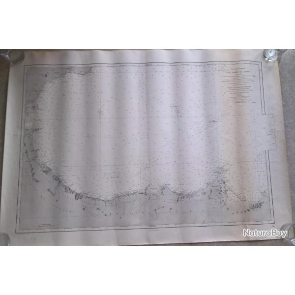 Ancienne carte maritime La mer M�diterran�e, Les c�tes nord du Maroc