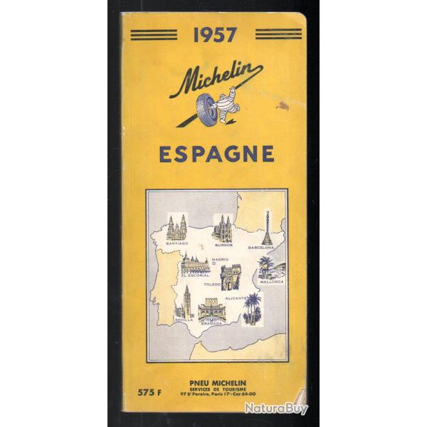 guide michelin espagne 1957 du temps du g�n�ral franco