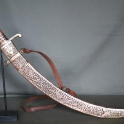 Sabre dans le go&ucirc;t oriental tout en cuivre argent&eacute; - 19&egrave;me si&egrave;cle