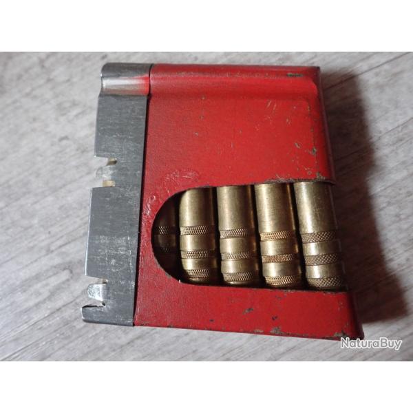 Lame chargeur pour manipulation + 6 cartouches en laiton pour G11, K11 ou K31 (C2)