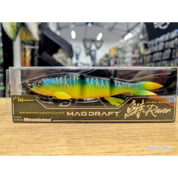 Leurre souple Megabass Mag Draft Hasu raver Hot tiger