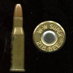 .218 BEE -  marquage : W-W SUPER 218 BEE - balle cuivre pointe creuse
