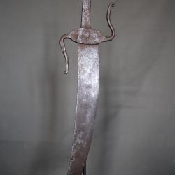 Sabre Court Chinois &agrave; garde en S - Chine Du Sud, 19&egrave;me Si&egrave;cle