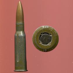 7.62 x 54 R Monsin Nagant - inerte manipulation - Production CZ  - marquage : bxn 61
