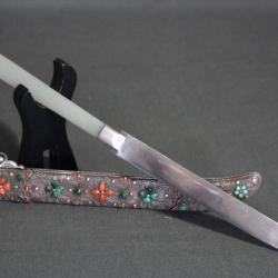 Couteau (dague poignard) Chinois &agrave; poign&eacute;e en jade - Chine, fin du 19&egrave;me si&egrave;cle (2)