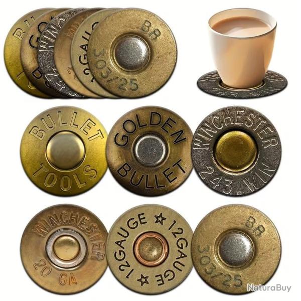 Lot de 6 Sous de Verre Munition