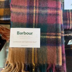 Barbour &eacute;charpe Classic tartan beige rouge vert Laine & cachemire