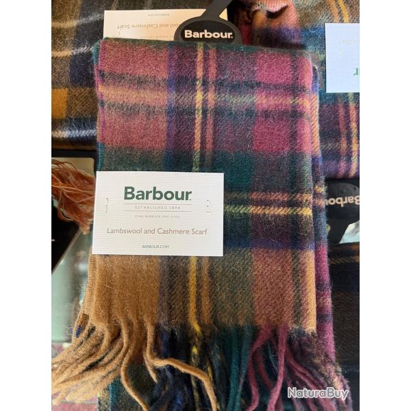Barbour �charpe Classic tartan beige rouge vert Laine & cachemire