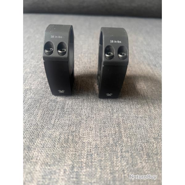 Colliers Vortex Precision Matched Rings 34 mm - Hauteur 1.45" - �tat neuf