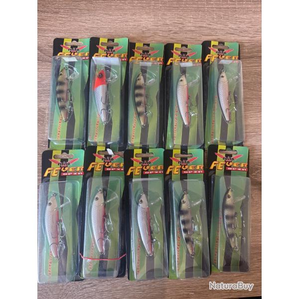 Lot de 10 leurres dur Milo lot 3