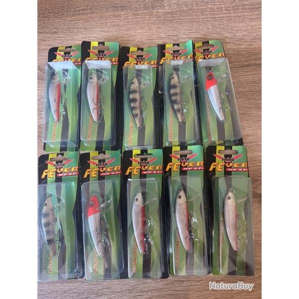 Lot de 10 leurres dur Milo lot 4
