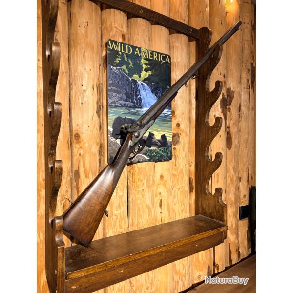 ENCHERES 1� - FUSIL A PERCUSSION - CAL 12 POUDRE NOIRE - A RESTAURER