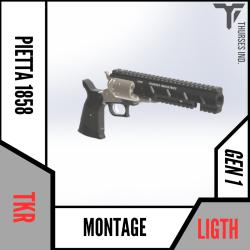 montage picatinny tactique pietta 1858 LIGHT Thurses Industries