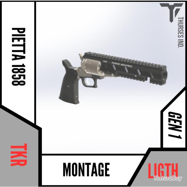 montage picatinny tactique pietta 1858 LIGHT Thurses Industries