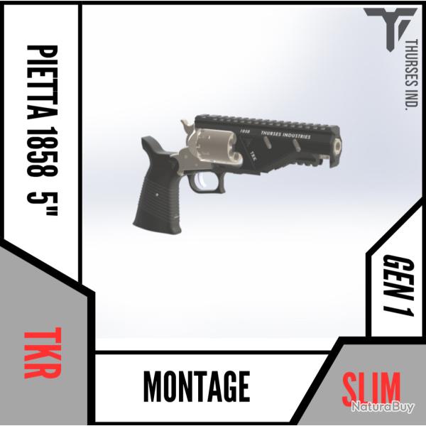 montage picatinny tactique pietta 1858 sherif SLIM Thurses Industries