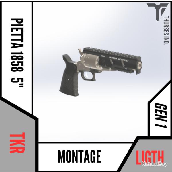 montage picatinny tactique pietta 1858 sherif LIGTH Thurses Industries