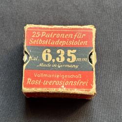 Bo&icirc;te de munitions allemande 6.35 DWM - WW1/WW2