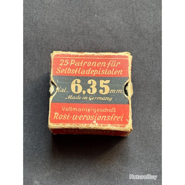 Bo�te de munitions allemande 6.35 DWM - WW1/WW2