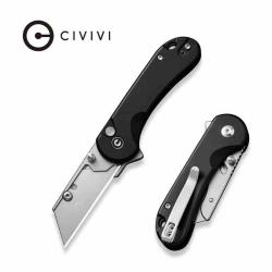 Couteau Civivi Elementum Utility Lame Acier 6Cr13 Manche Aluminium Noir Button Lock C23039B1CP