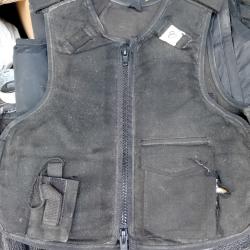 ENCHERE GILET PARE BALLES ET LAMES CROISE NOIR AVEC KEVLAR TAILLE XL
