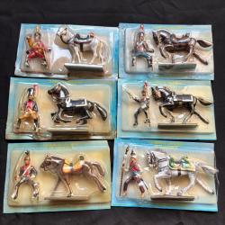 Lot de figurines soldat de plomb - Cavaliers de Napol&eacute;on 1er Empire