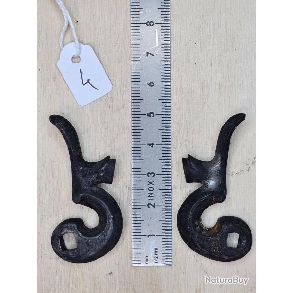 Paire de chiens anciens pour fusil de chasse ref. 4